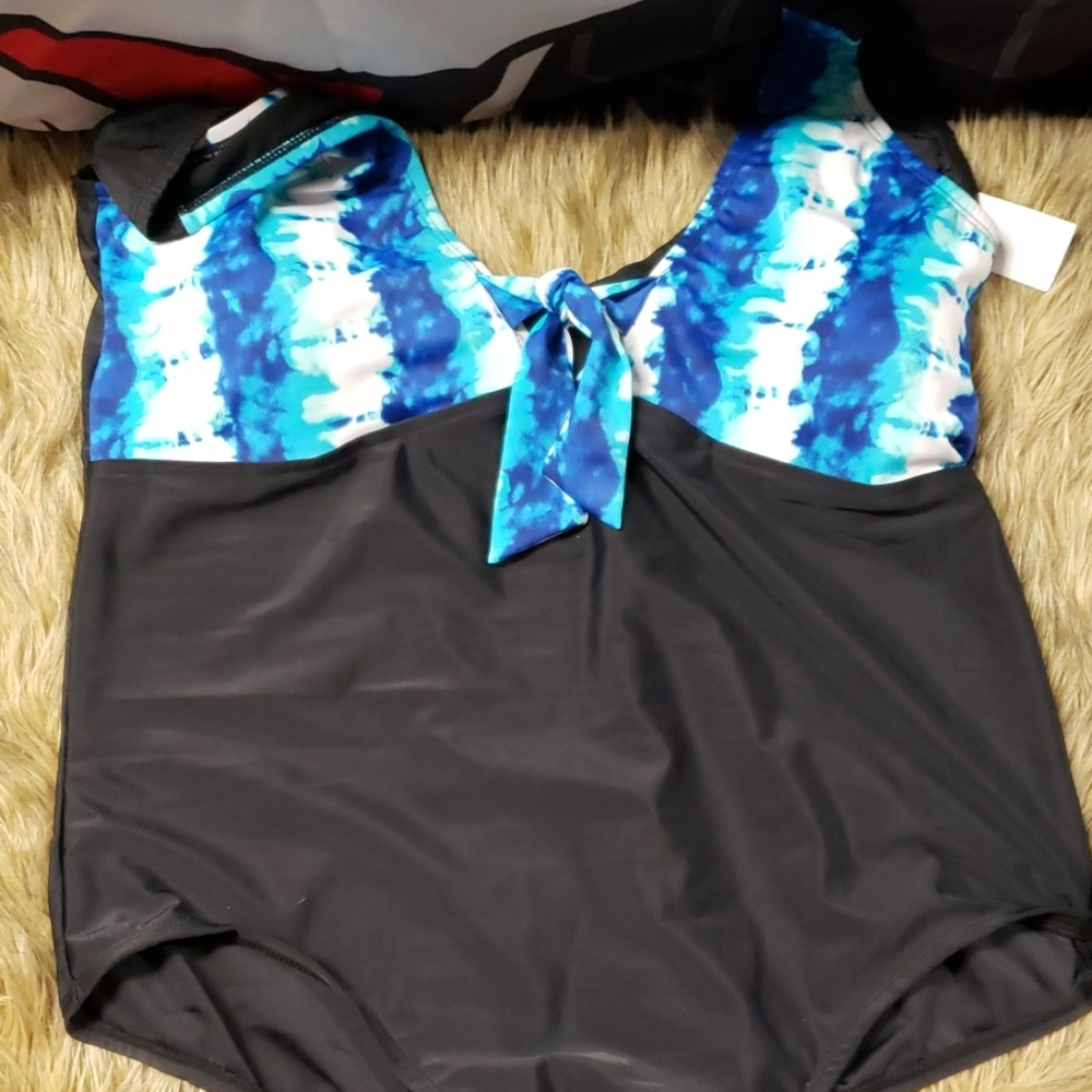 Blue ice bathing suit
